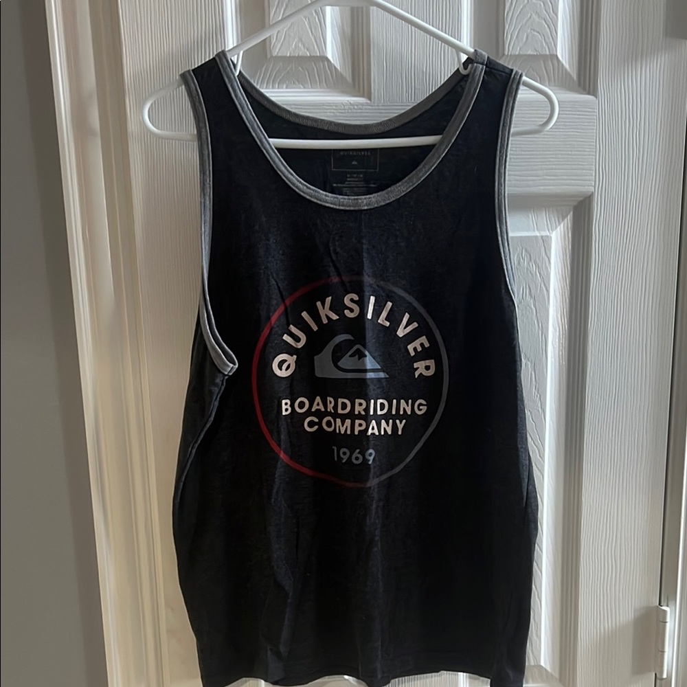 Quiksilver Grey and White Boardriding Tank
